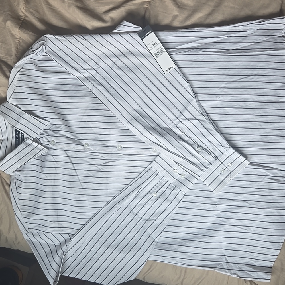 Men's Striped Shirt - Black and White